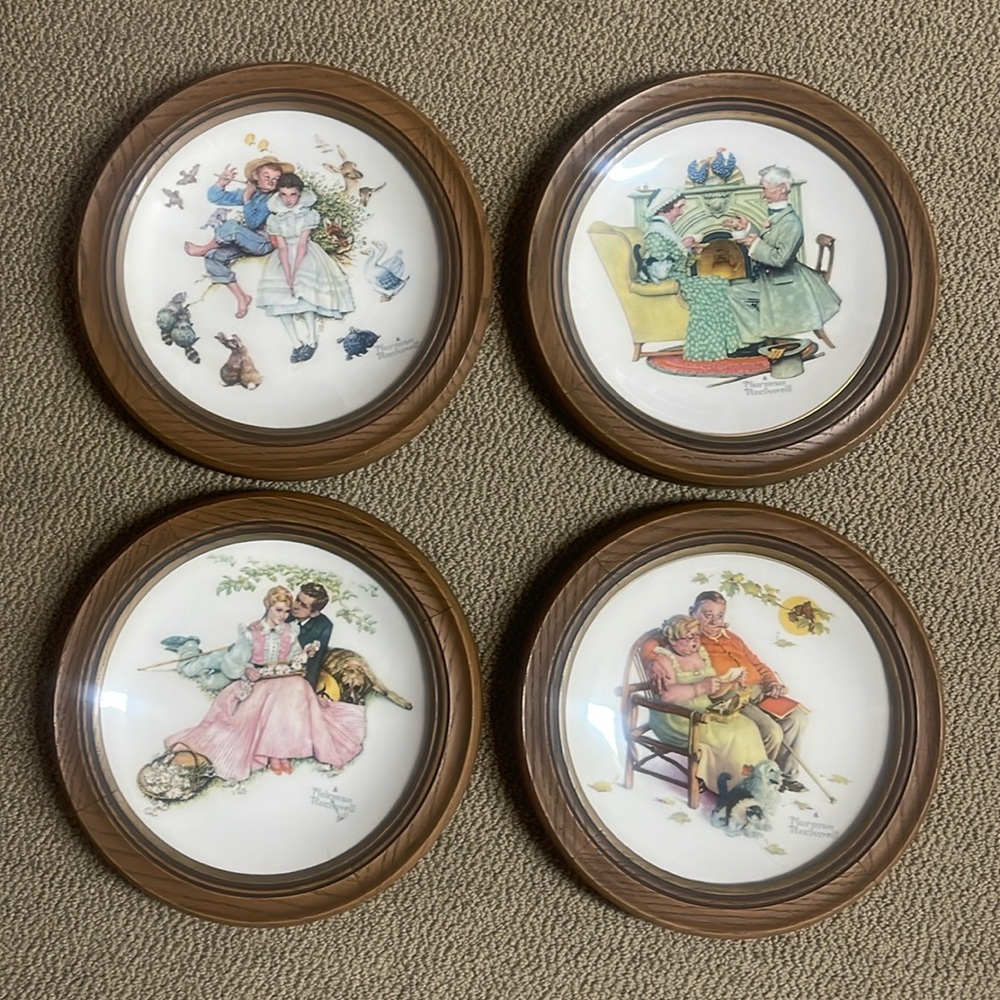 Norman Rockwell
FOUR SEASONS 1973 Plate Set of 4 Framed Plates